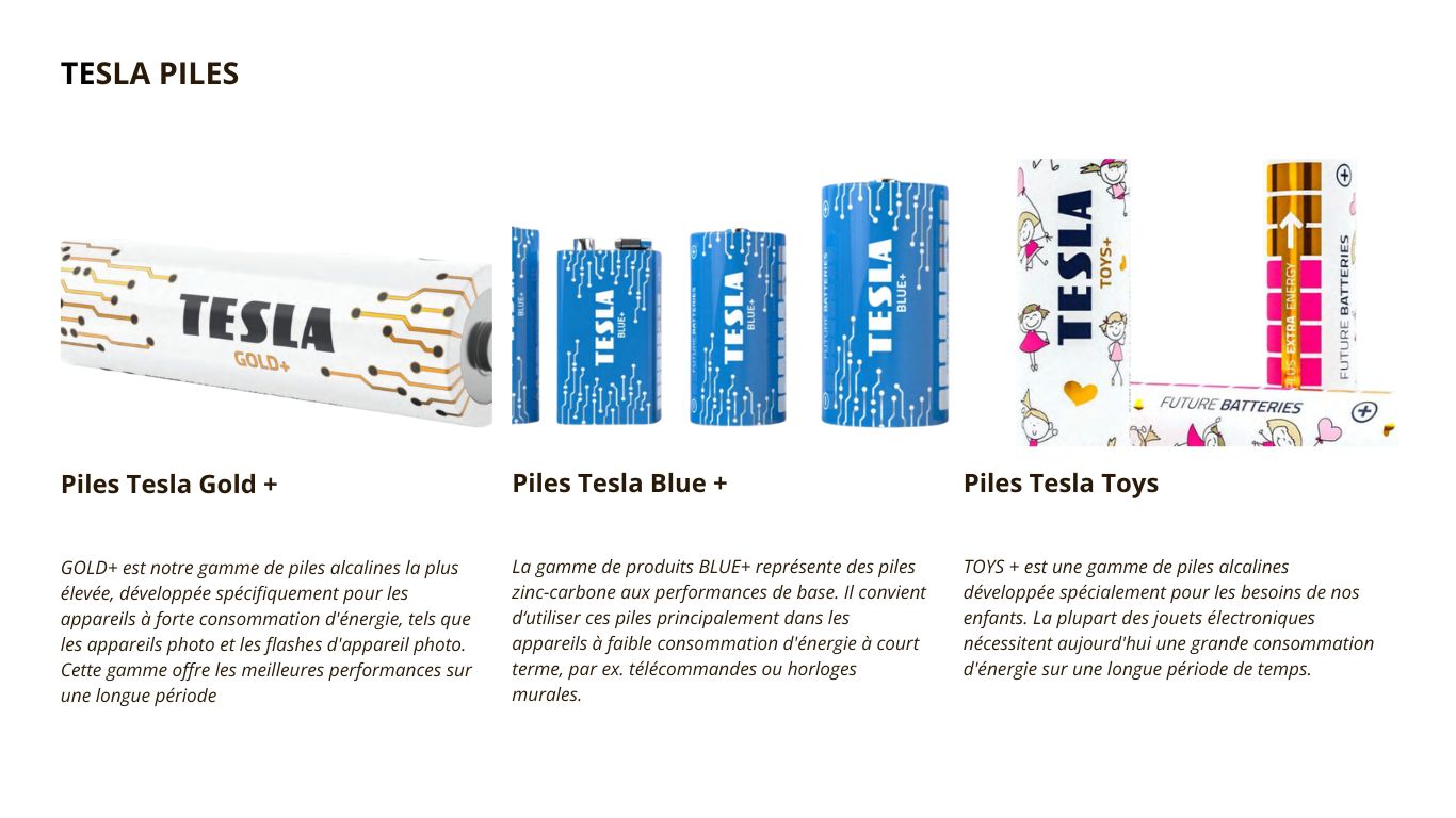 La Société Aristote, Distributeur exclusif de Tesla batteries, vous propose une large gammes de piles Tesla.